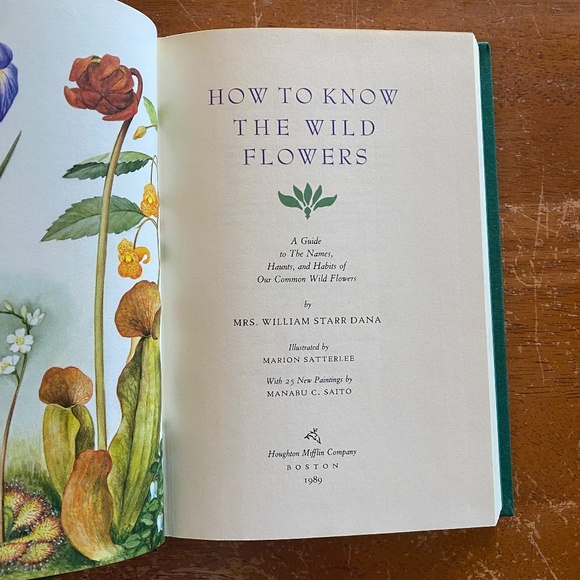 Houghton Mifflin Teal Cloth How to Know the Wild Flowers 1989 Hardcover OS - Picture 6 of 14